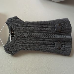 Free People Cable Knit Mini Dress with Bow